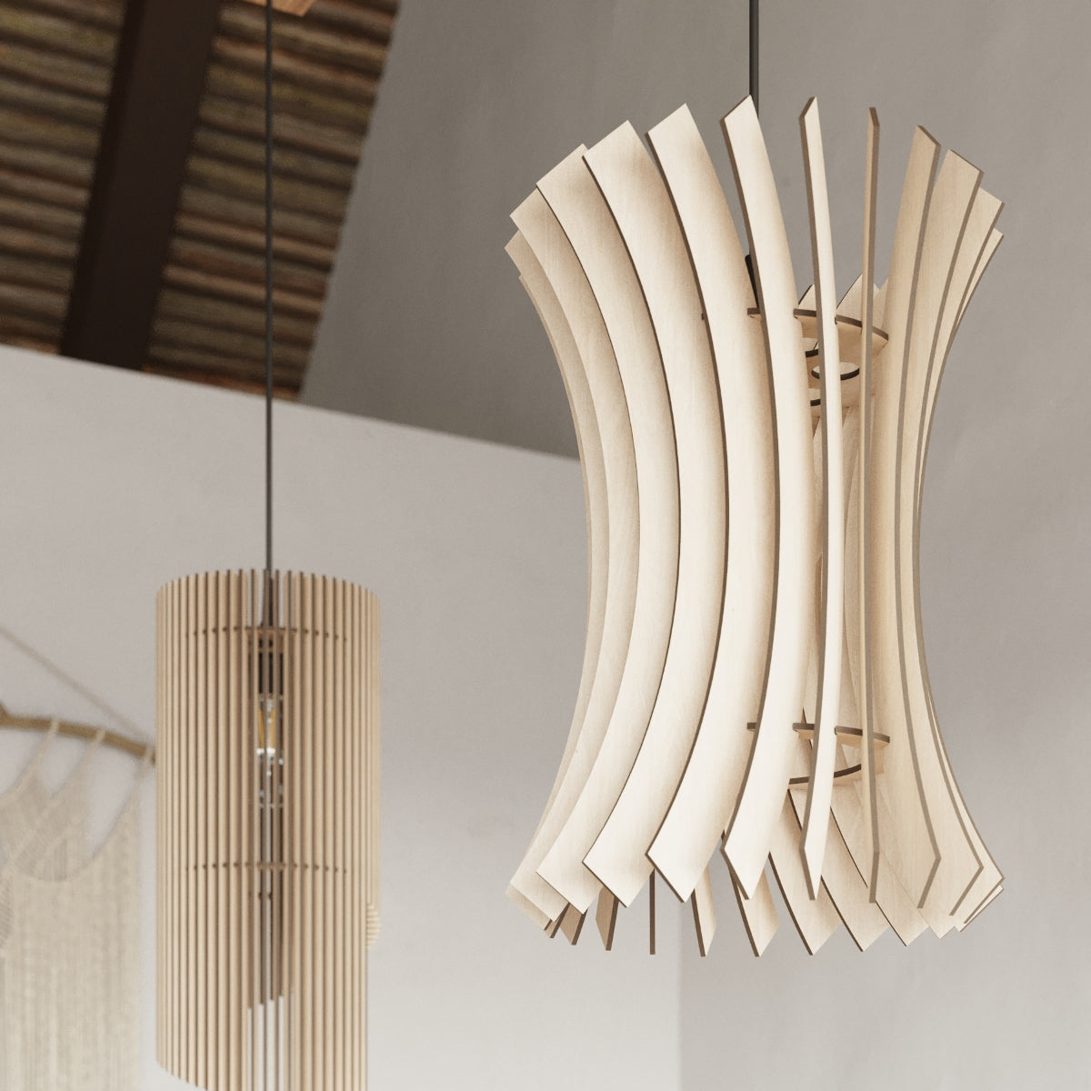 Hanglamp ORIANA hout