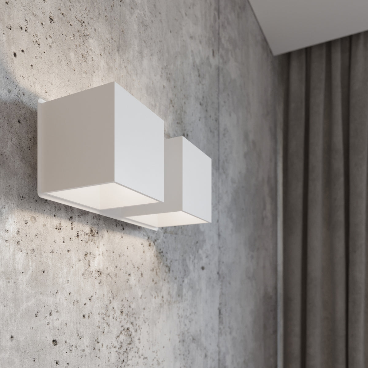 Wandlamp QUAD 2 wit
