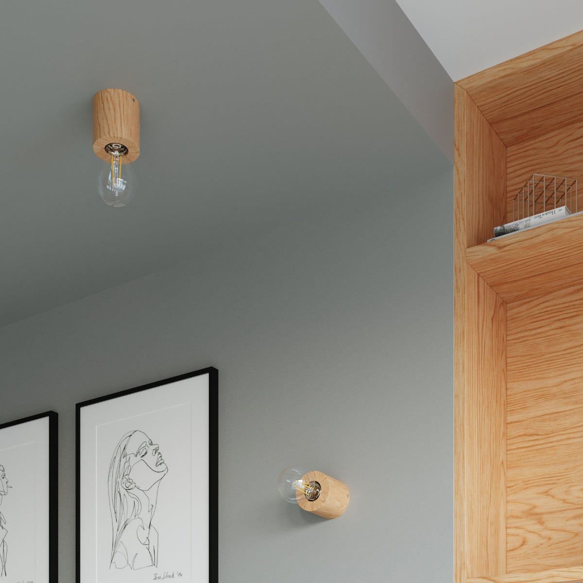 Minimalistische Tafellamp SALGADO hout