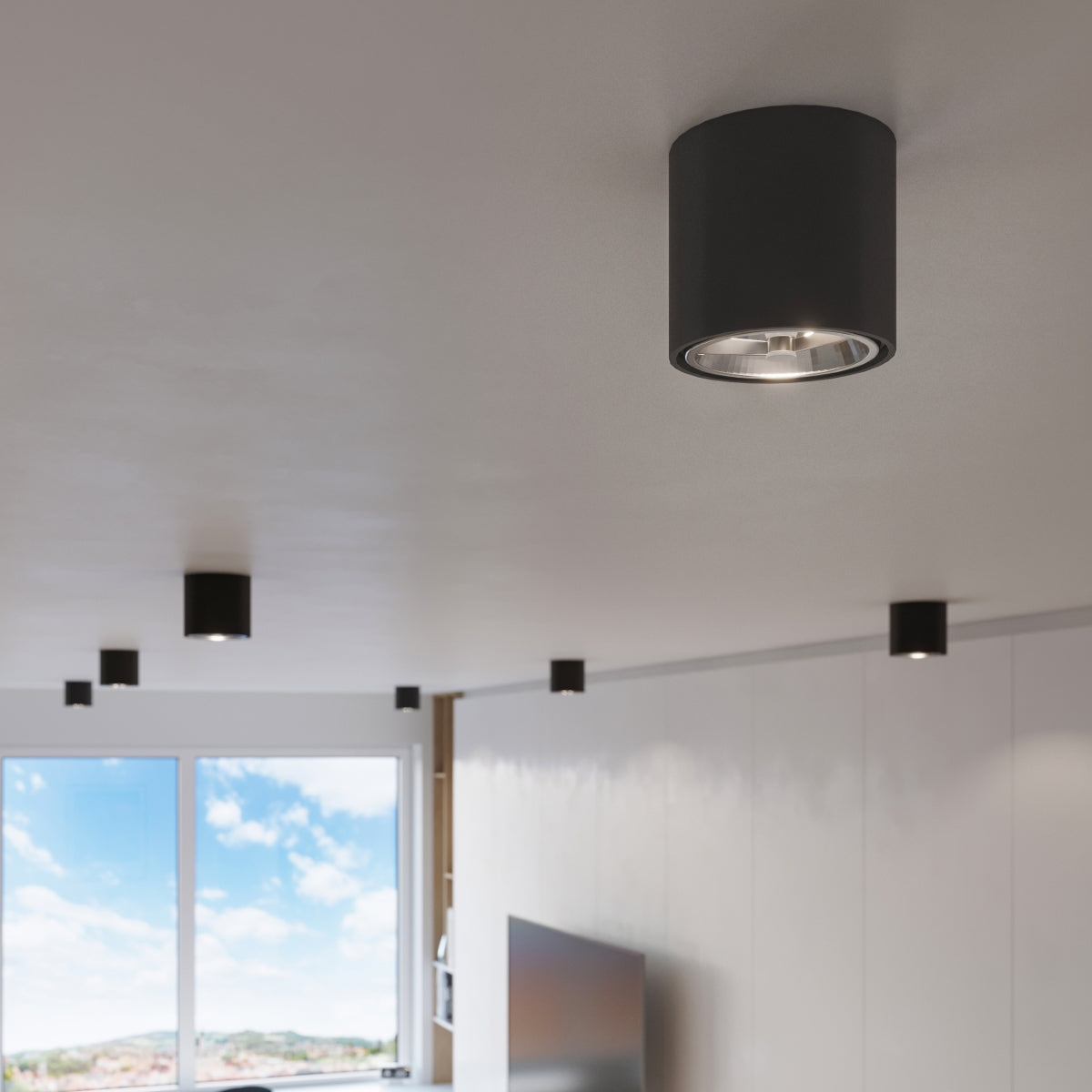 Plafondlamp TIUBE zwart