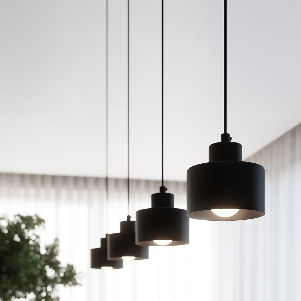 Hanglamp SAVAR 3 zwart