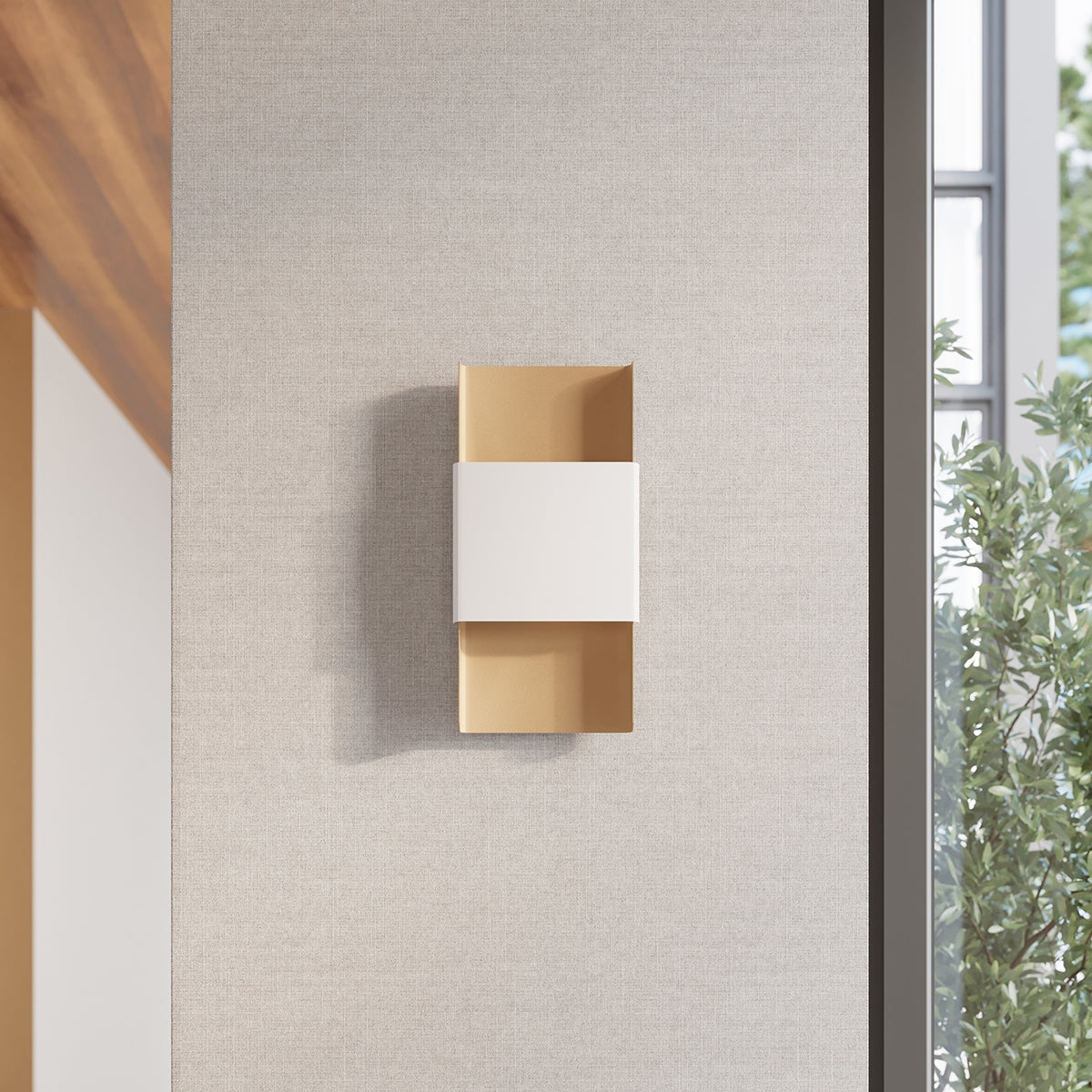 Wandlamp DURLIN goud/wit