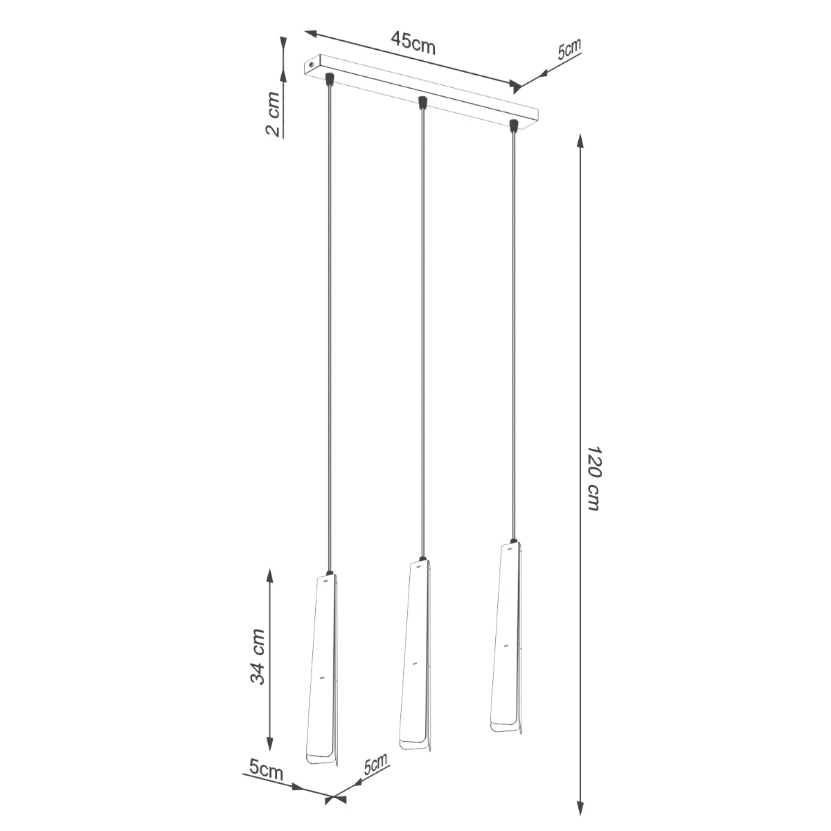 Hanglamp PRYSM 3L zwart