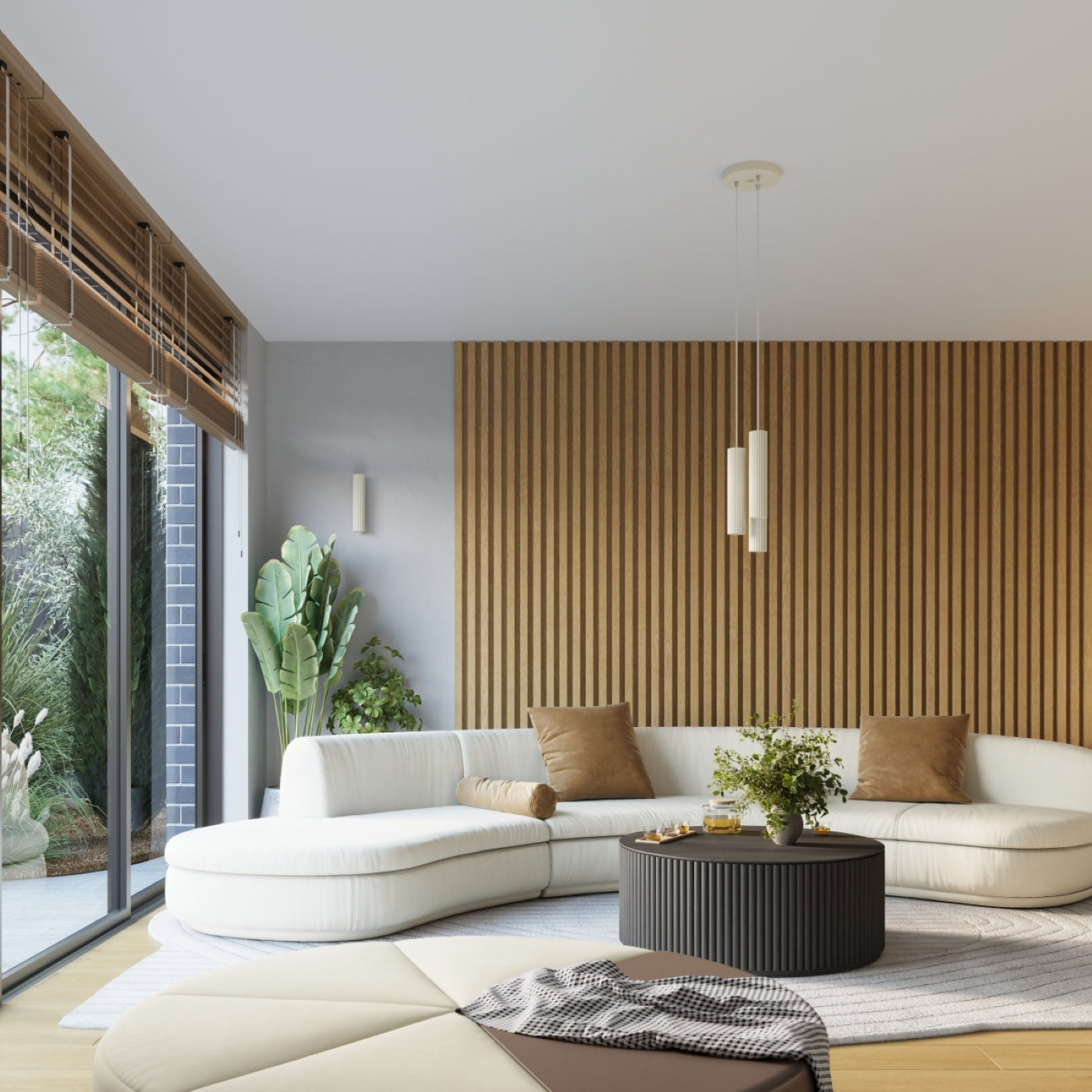 Hanglamp KARBON 3P beige
