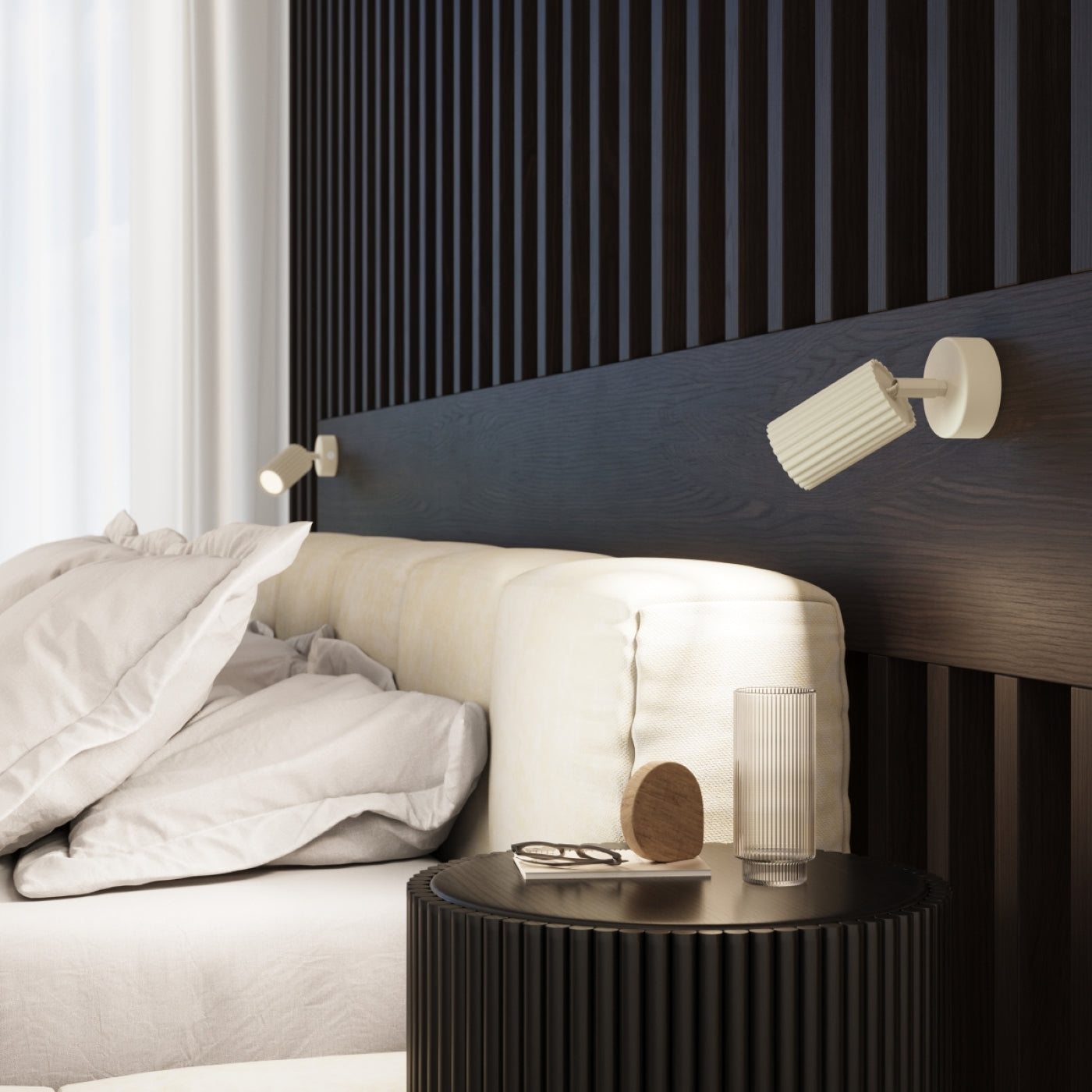 Wandlamp KARBON beige met schakelaar