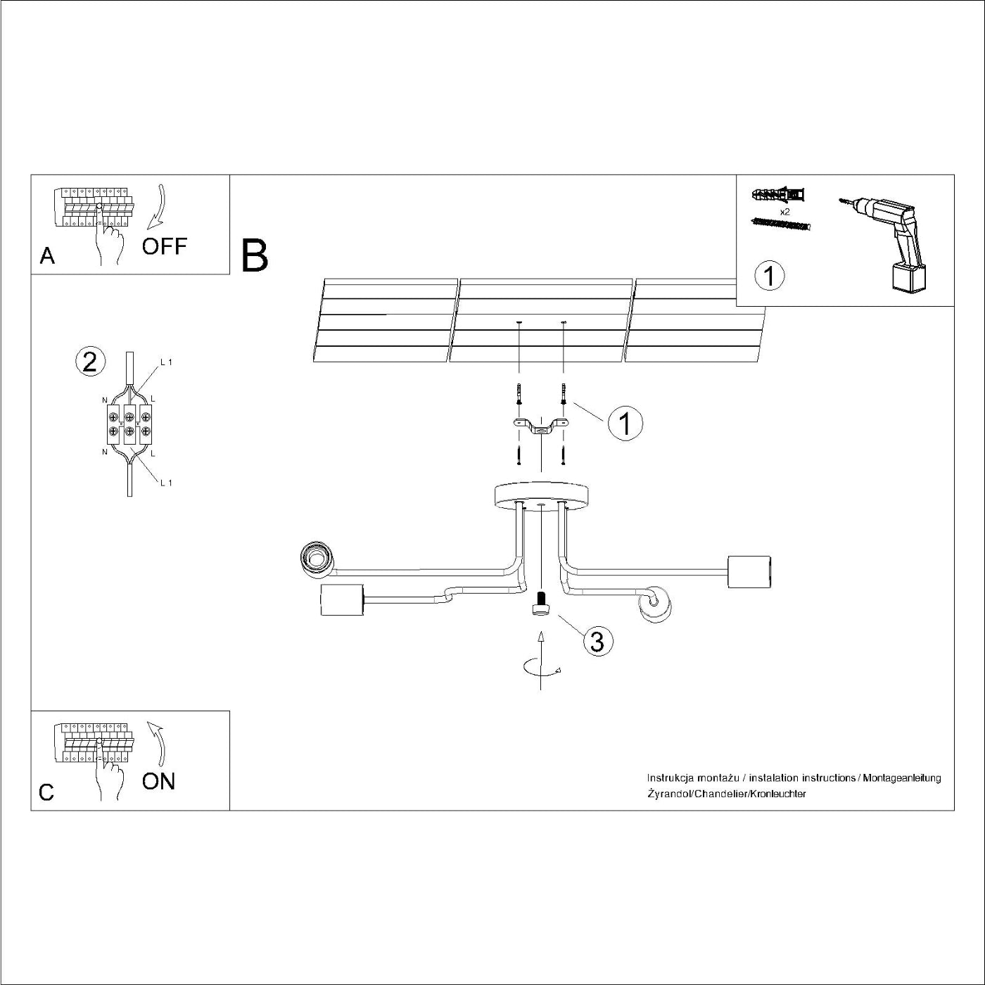 Moderne witte Kroonluchter TIMBO 4
