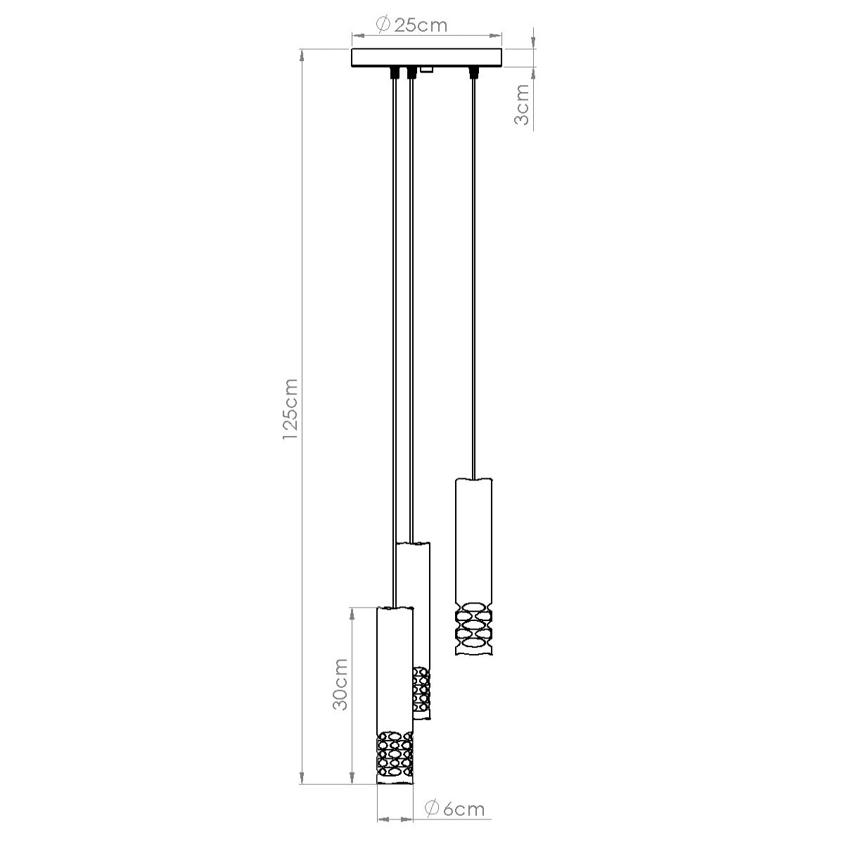 Hanglamp LIRO 3P wit