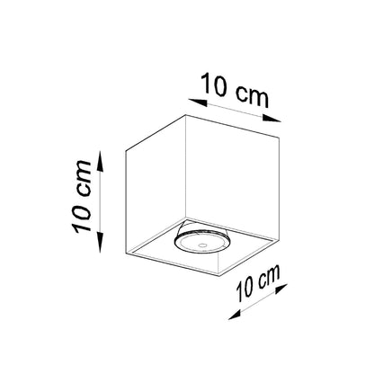 Plafondlamp QUAD 1 wit
