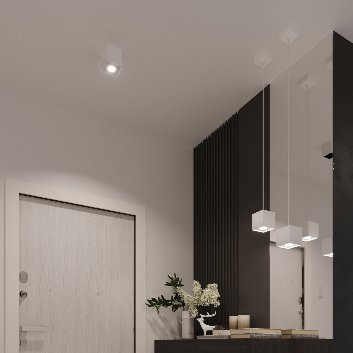 Plafondlamp QUAD 1 wit