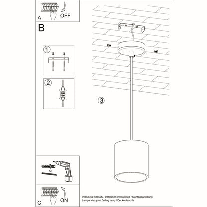 Hanglamp ORBIS 1 grijs