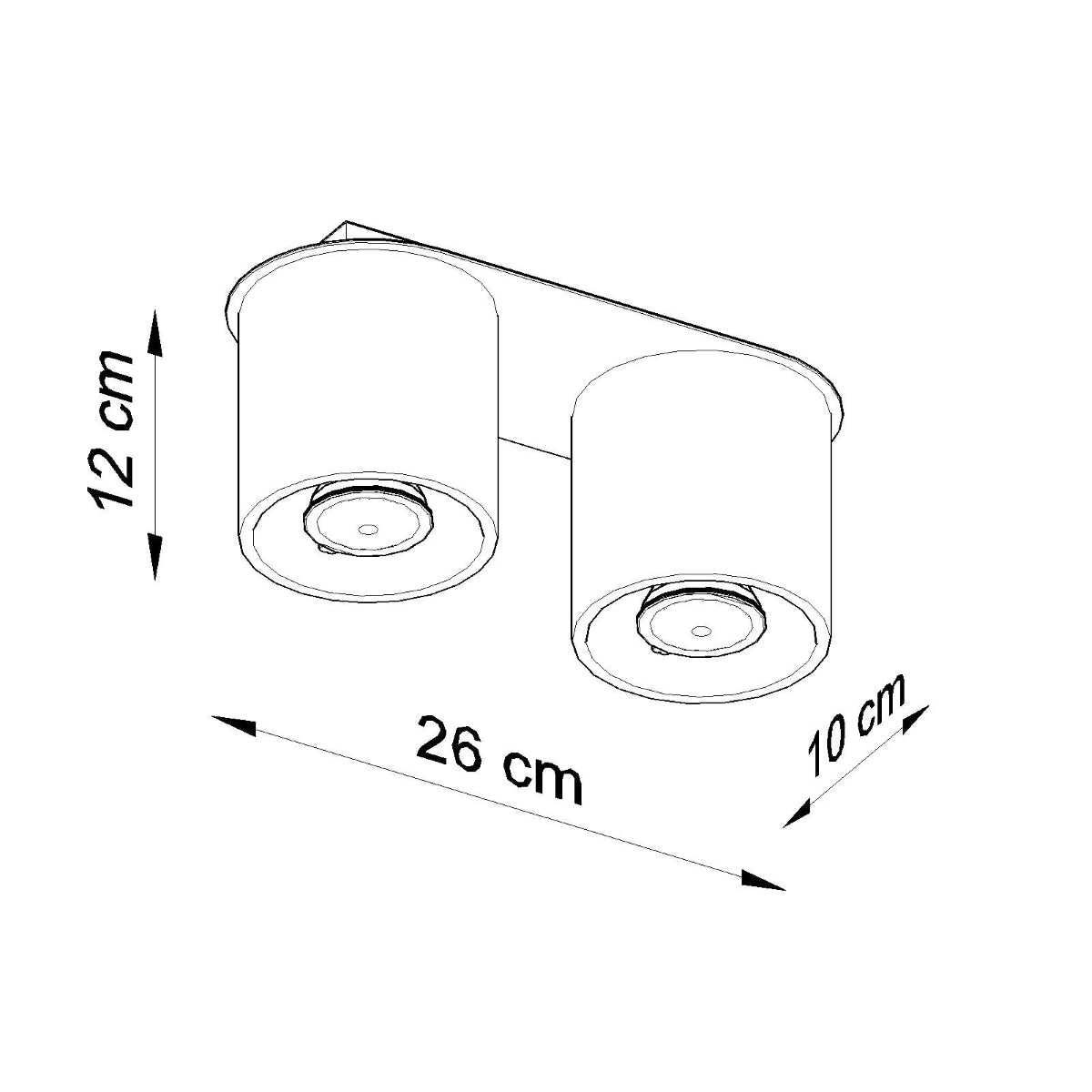 Plafondlamp ORBIS 2 grijs