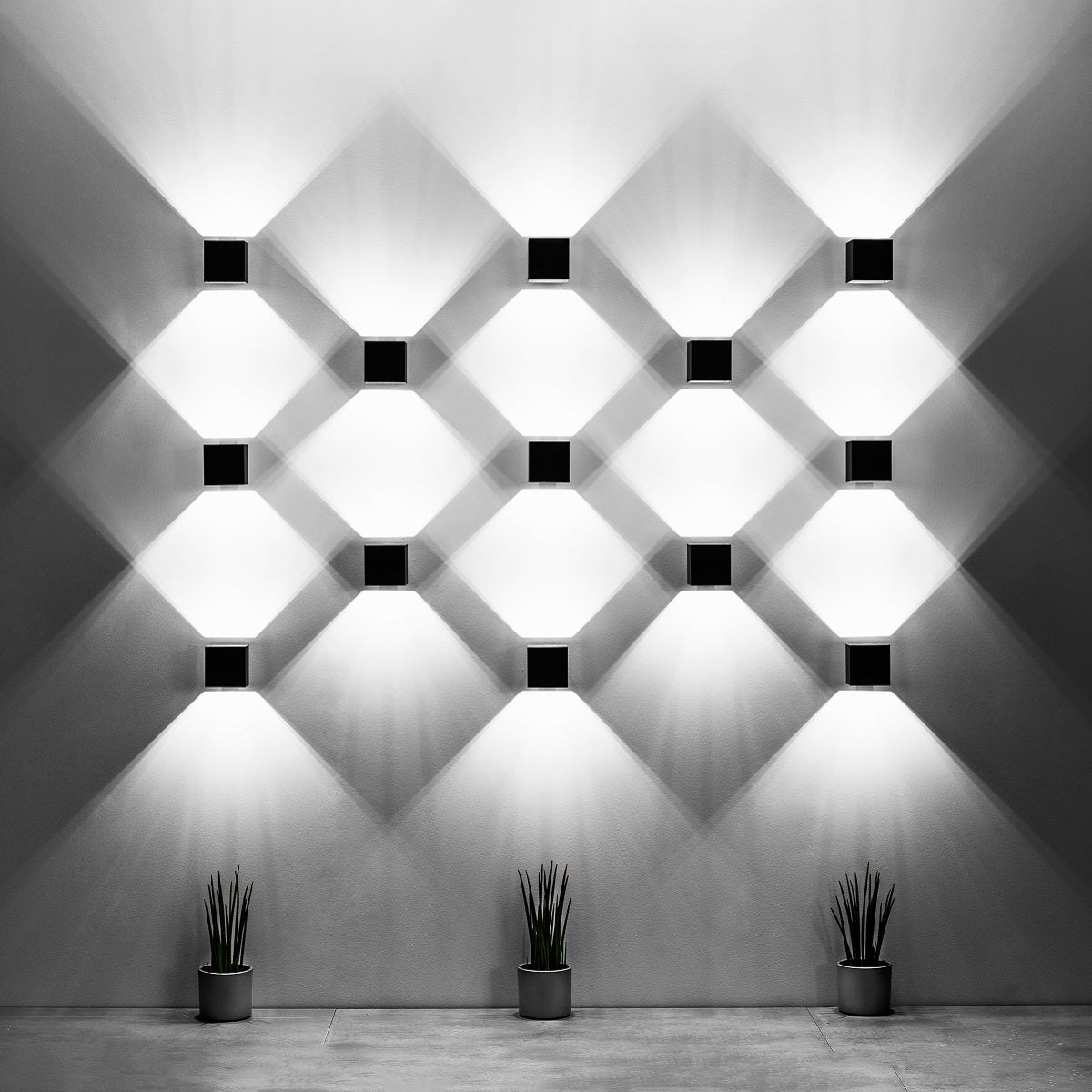 Wandlamp QUAD 1 zwart
