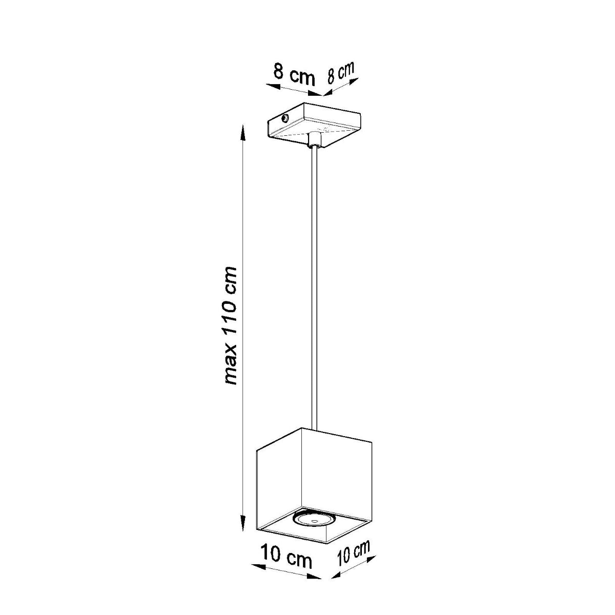 Hanglamp QUAD 1 zwart