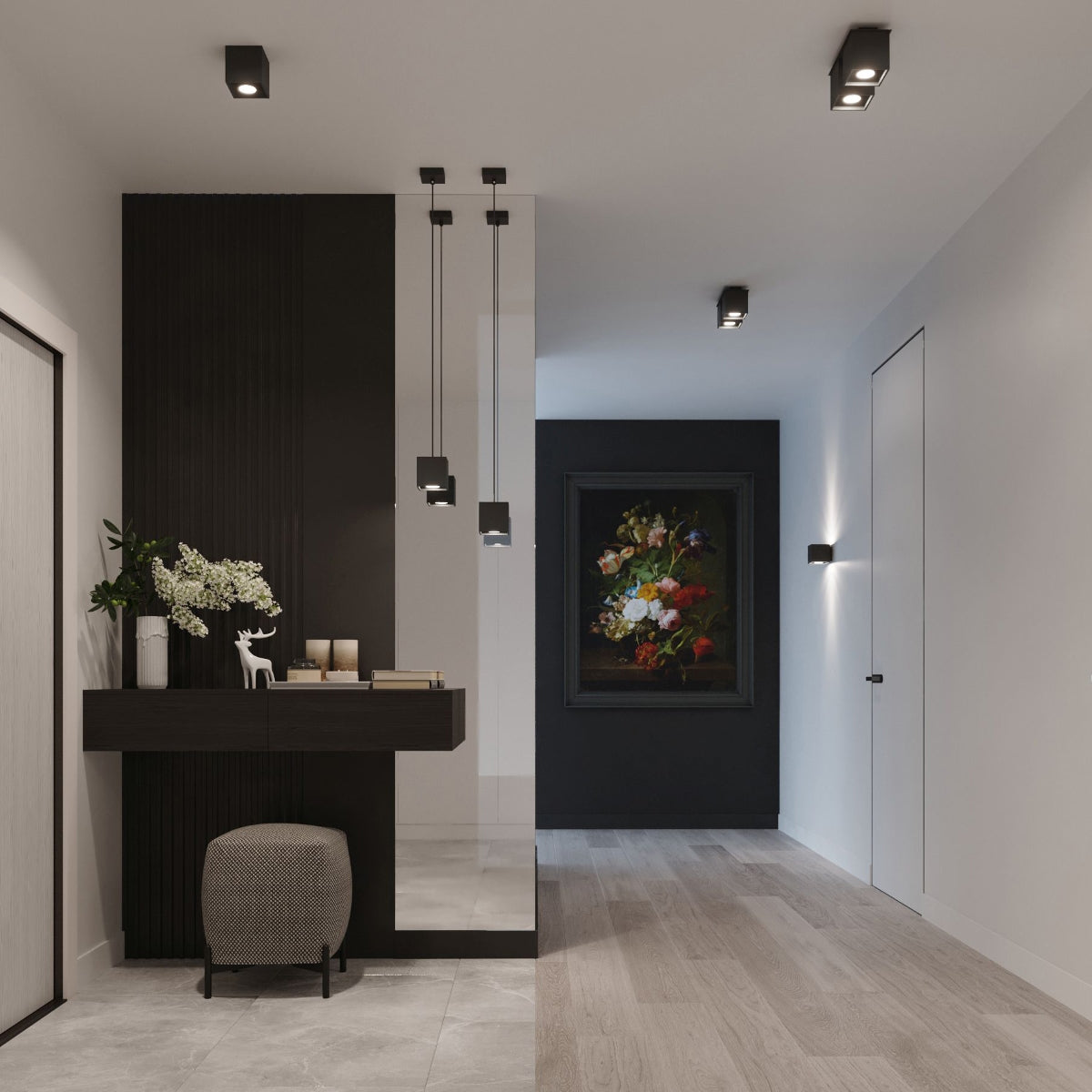 Hanglamp QUAD 1 zwart
