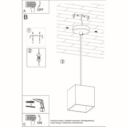 Hanglamp QUAD 1 wit