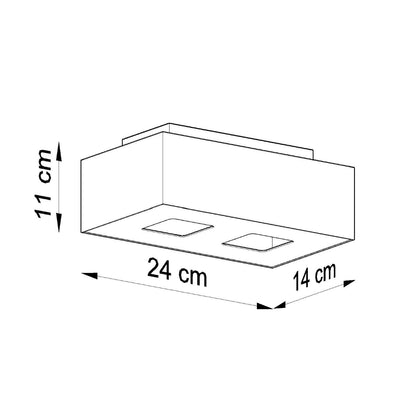 Plafondlamp MONO 2 zwart