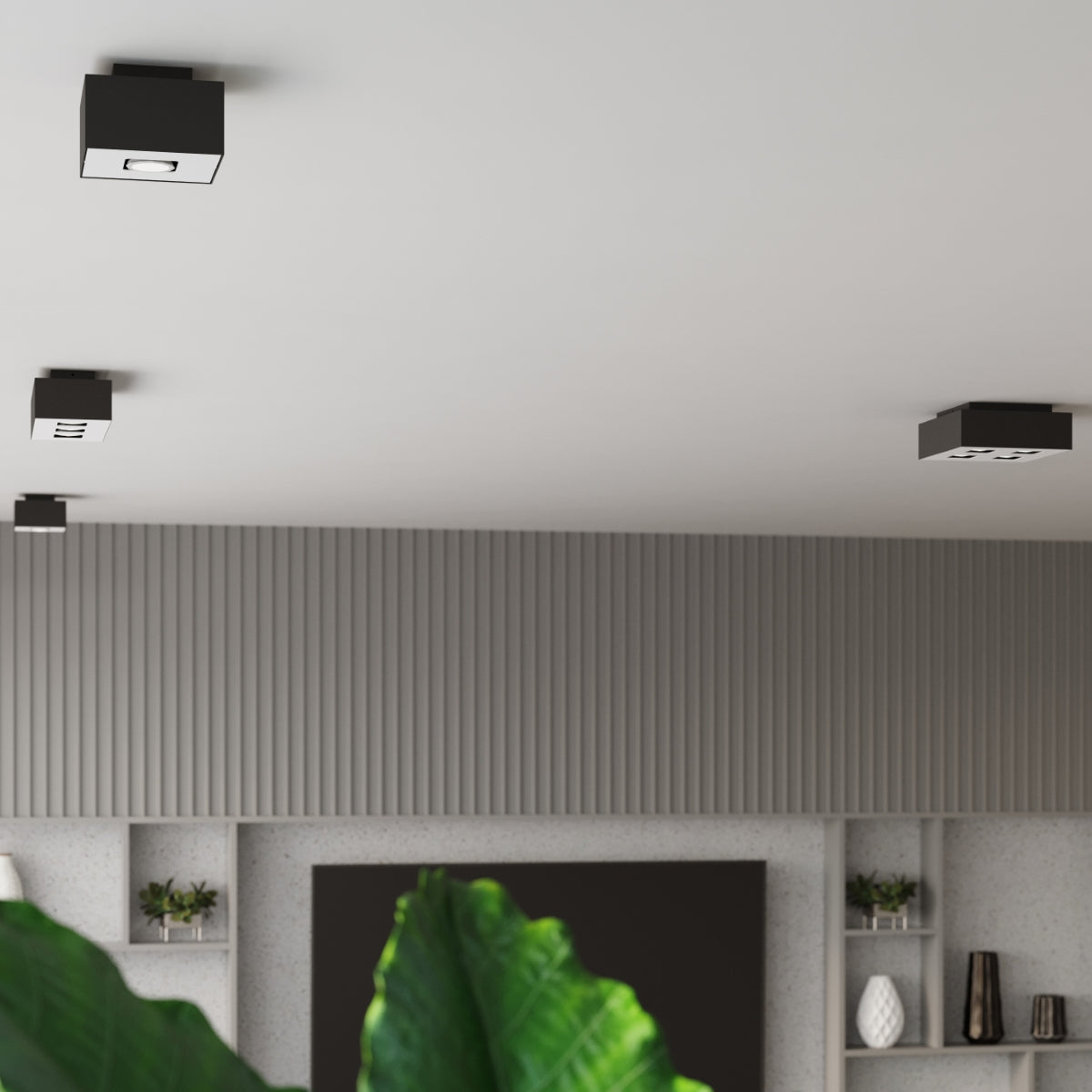 Plafondlamp MONO 3 zwart