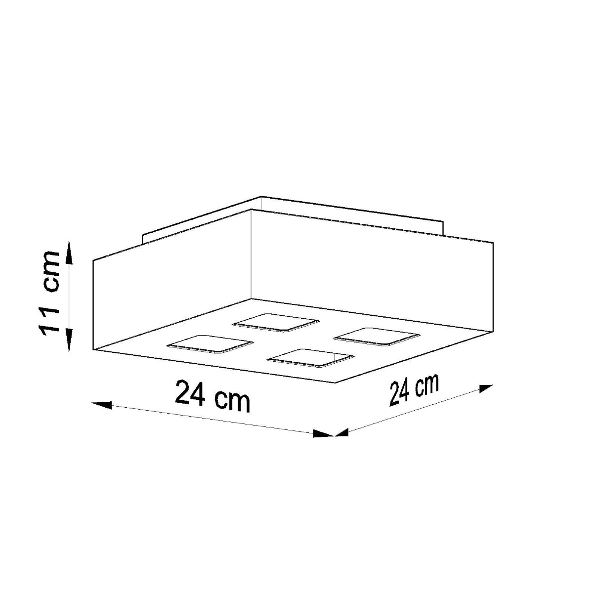 Plafondlamp MONO 4 zwart