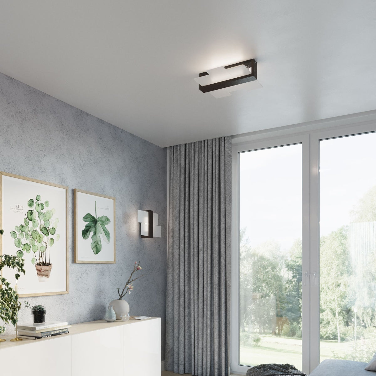 Plafondlamp FENIKS 2 wengé