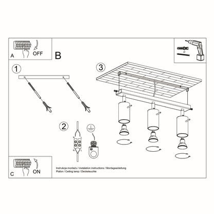 Plafondlamp RING 3 wit