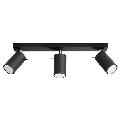 Plafondlamp RING 3 zwart