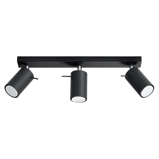 Plafondlamp RING 3 zwart