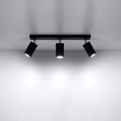 Plafondlamp RING 3 zwart