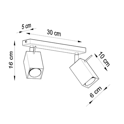 Plafondlamp MERIDA 2 wit