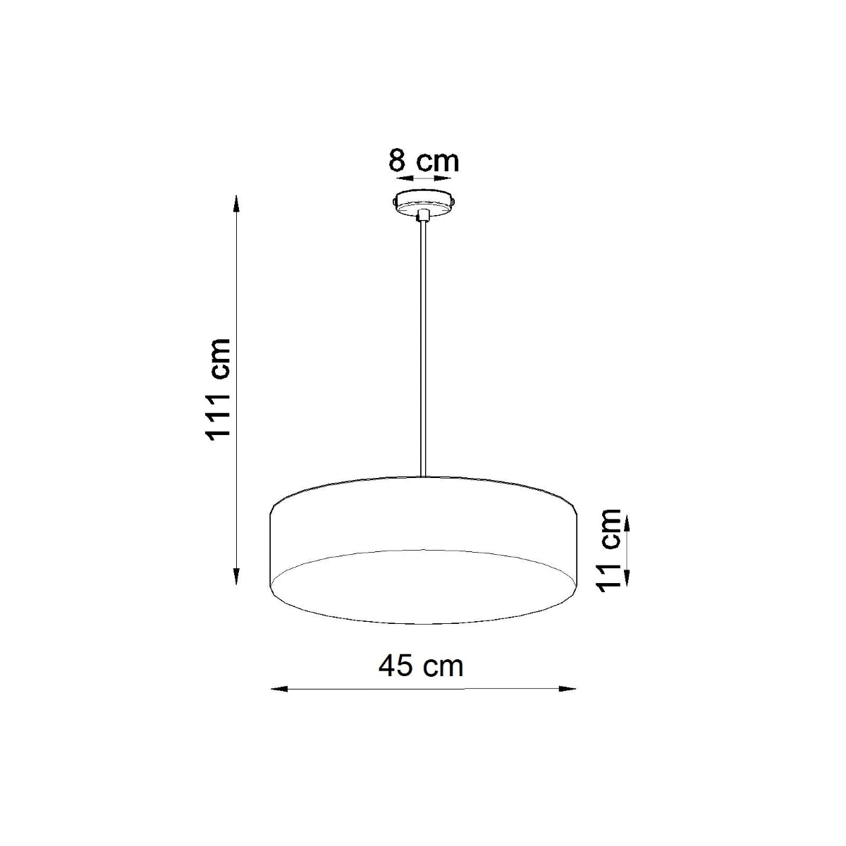 Hanglamp ARENA 45 wit
