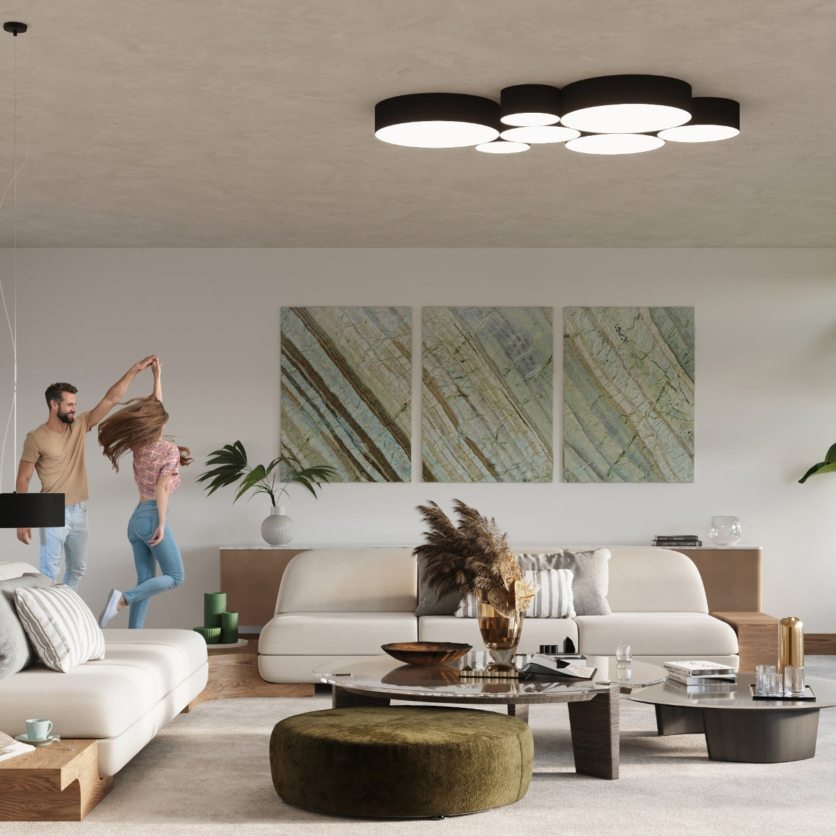 Plafondlamp ARENA 35 zwart