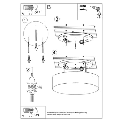 Plafondlamp ARENA wit