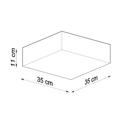 Plafondlamp HORUS 35 grijs