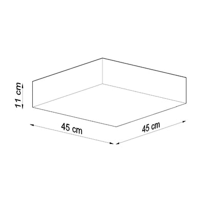 Plafondlamp HORUS 45 zwart