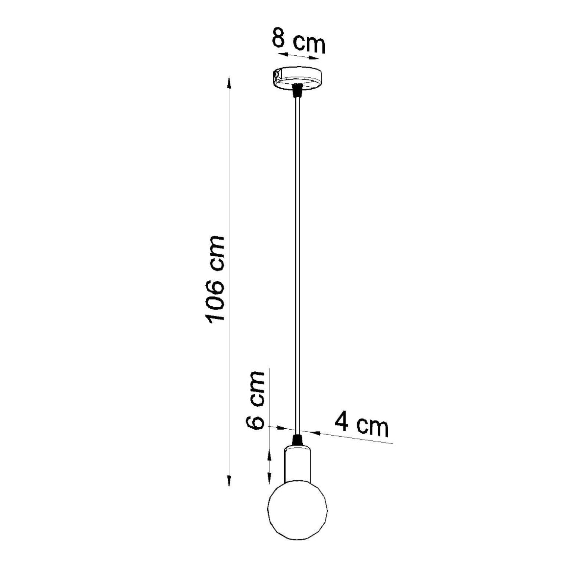 Hanglamp EDISON zwart