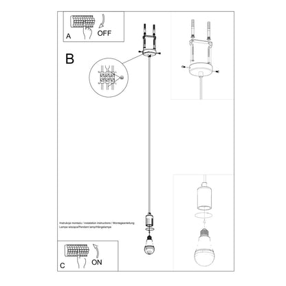 Hanglamp EDISON zwart
