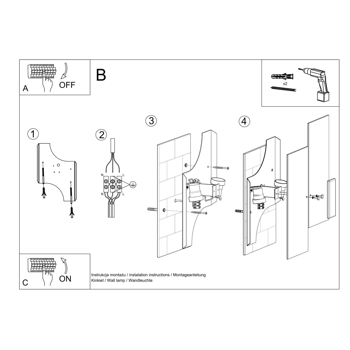 Wandlamp FABIANO