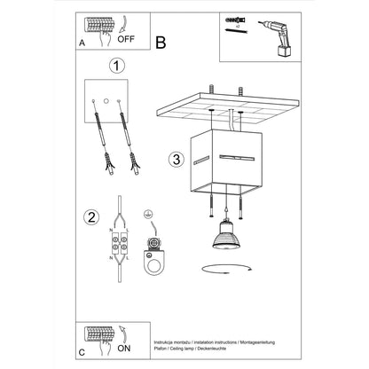 Plafondlamp LOBO zwart