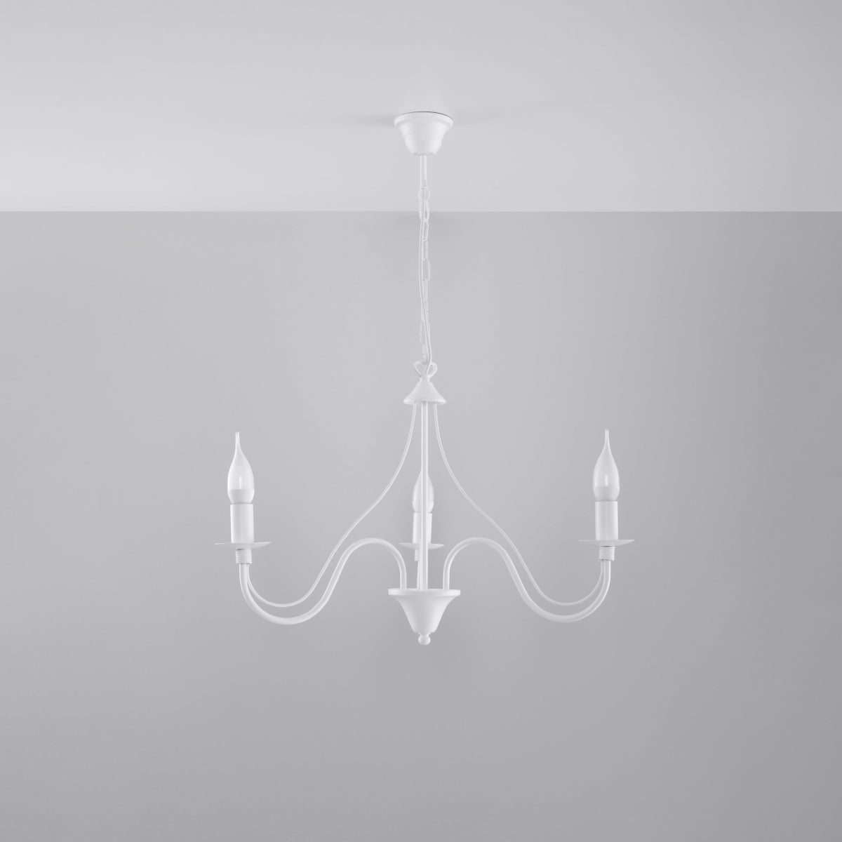 Witte kandelaar Kroonluchter MINERWA 3