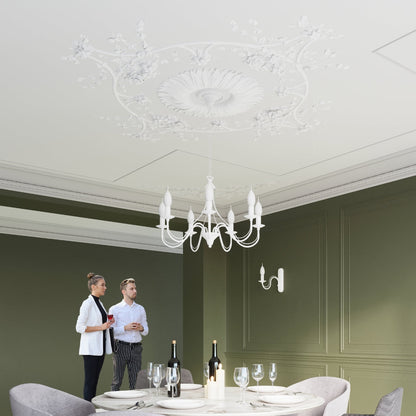 Witte kandelaar Kroonluchter MINERWA 5