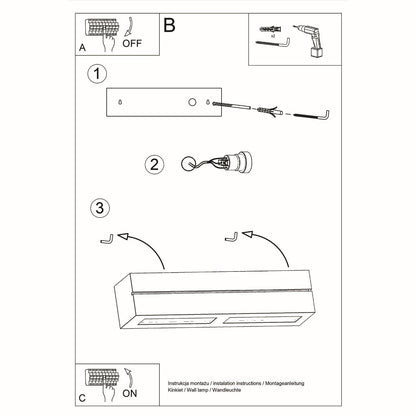 Wandlamp keramiek VEGA LINE