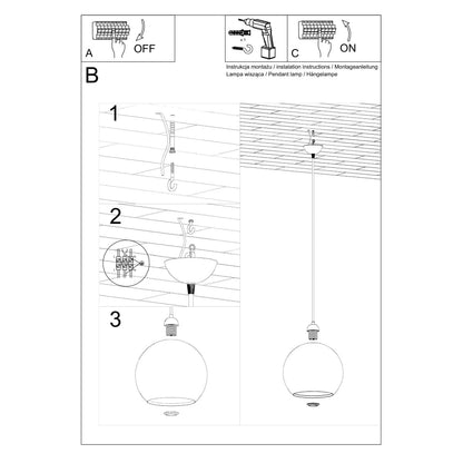 Hanglamp BALL geel