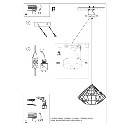 Hanglamp UMBERTO wit