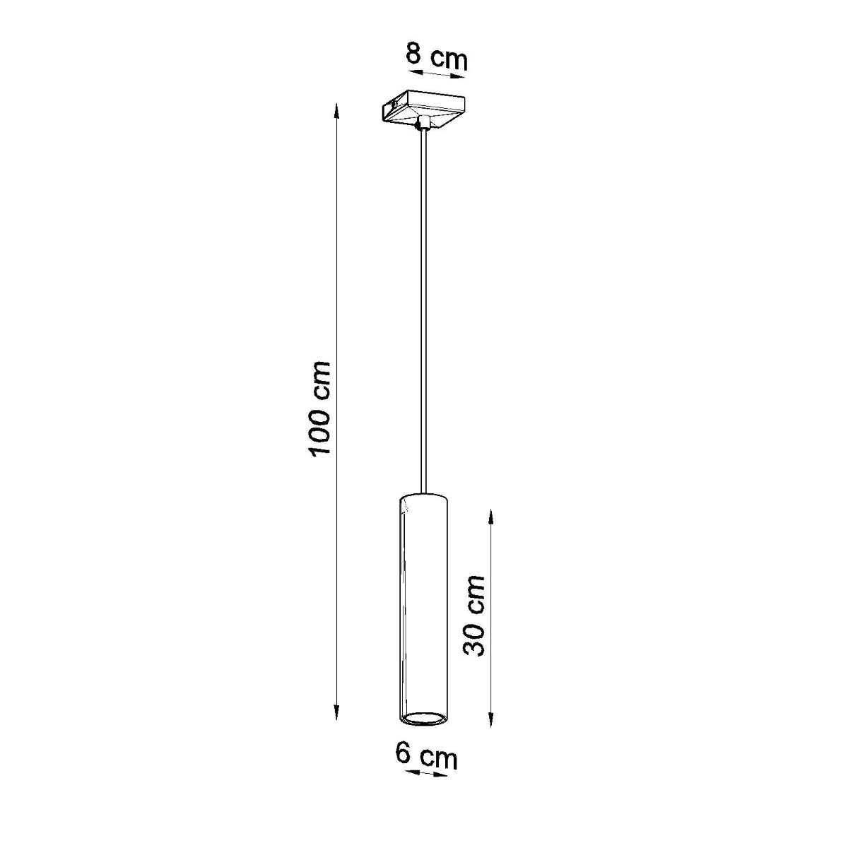 Hanglamp LAGOS 1 zwart