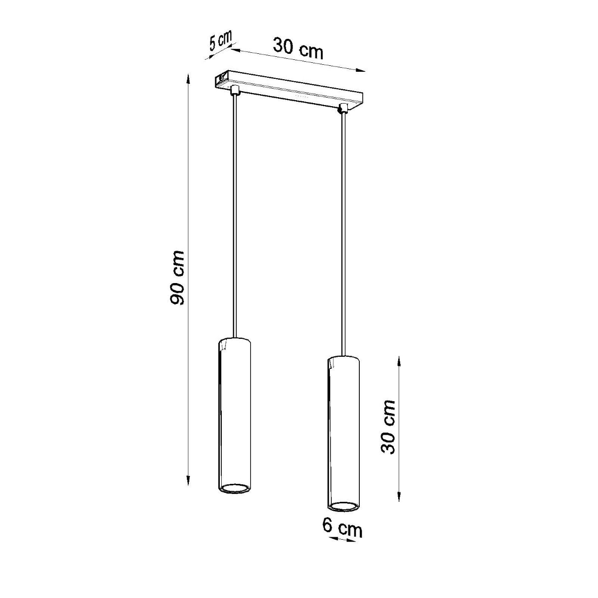 Hanglamp LAGOS 2 zwart