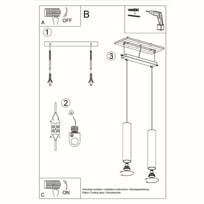 Hanglamp LAGOS 2 zwart
