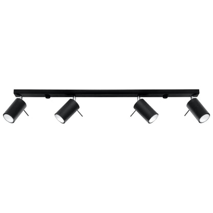 Plafondlamp RING 4L zwart