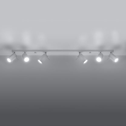 Plafondlamp RING 6L wit