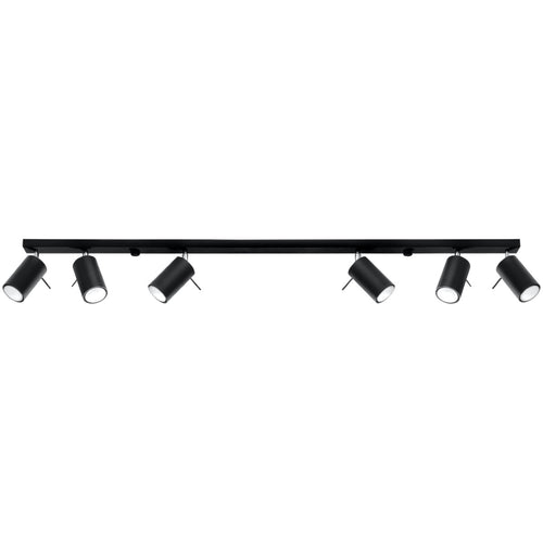 Plafondlamp RING 6L zwart