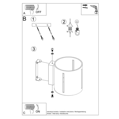 Wandlamp INEZ wit