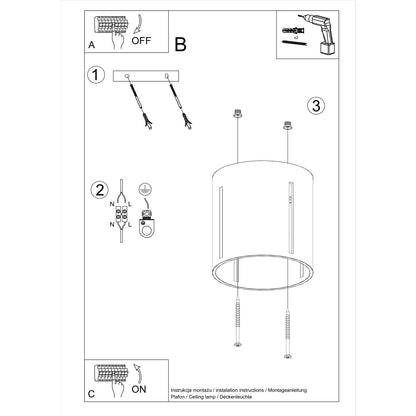Plafondlamp INEZ zwart